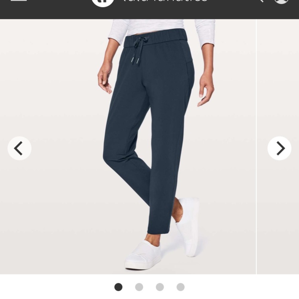 Lululemon On the Fly 7/8 pant EUC sz 6 Noct Teal